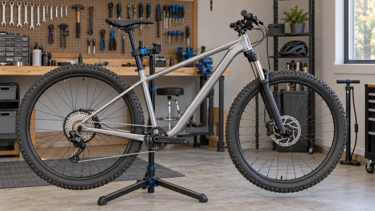 Bicicleta de montaña de aluminio con transmisión monoplato y frenos hidráulicos