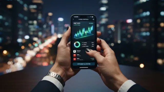 Interacción con la plataforma digital y aplicaciones de banca móvil de última generación en un entorno financiero.