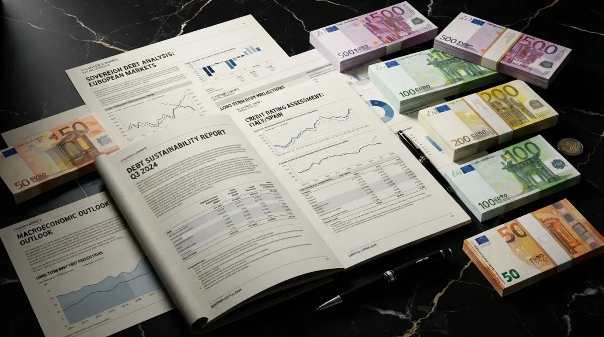 Estudio macroeconómico sobre deuda soberana y calificaciones de riesgo financiero.