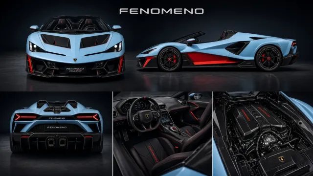 Lamborghini Fenomeno Roadster collage
